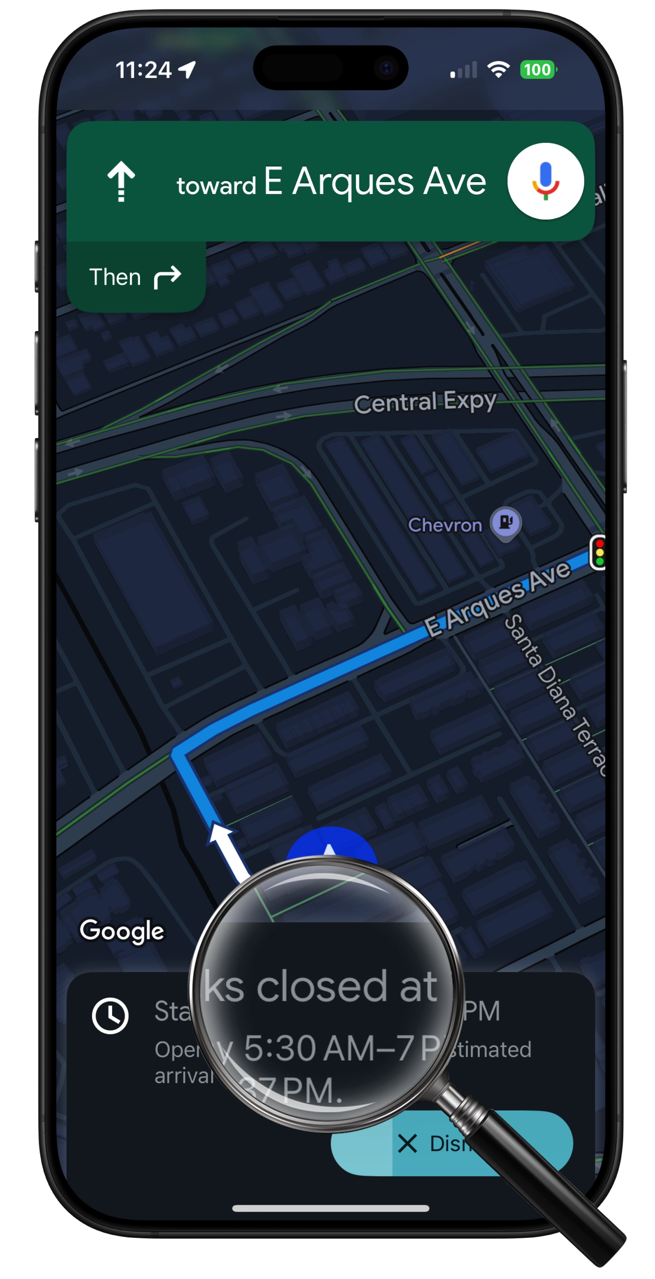 Navigation shows you're closed
